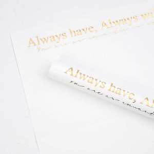 Водостойкий Крафт "Always Will" (15 л.) - #E111 Белый-Золото